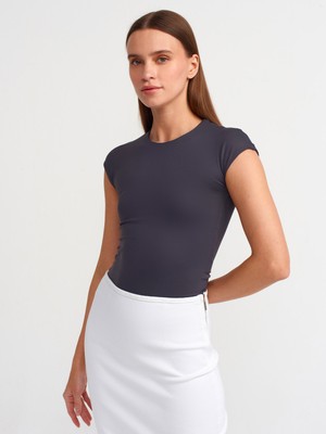 Dilvin 30856 Poliamid T-Shirt-Antrasit