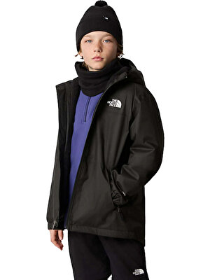 The North Face Siyah Erkek Çocuk Mont NF0A82TAJK31 B Warm Storm Raın Jack