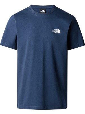 The North Face Lacivert Erkek Bisiklet Yaka Baskılı T-Shirt NF0A89538K21_M S/s Nse Graphıc Tee