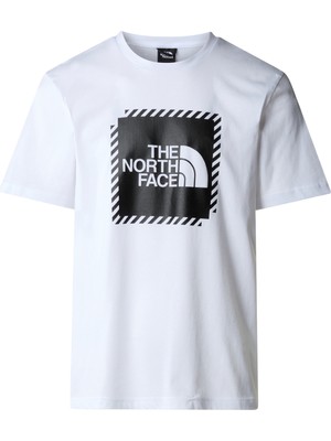 The North Face Beyaz Erkek Bisiklet Yaka Baskılı T-Shirt NF0A894YFN41_M Bıner Graphıc 2 Tee