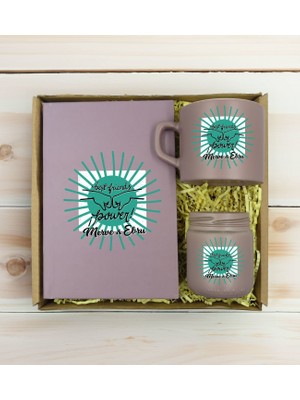 Bk Gift Kişiye Özel Isimli Dtf Best Friend Temalı Mat Gri Defter & Kahve Fincanı & Mum Hediye Seti-1, Arkadaşa Hediye, Doğum Günü Hediyesi