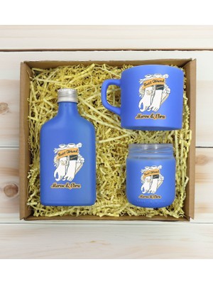 Bk Gift Kişiye Özel Isimli Dtf Best Friend Temalı Mavi Kahve Fincanı & Kolonya & Mum Hediye Seti-4, Arkadaşa Hediye, Doğum Günü Hediyesi