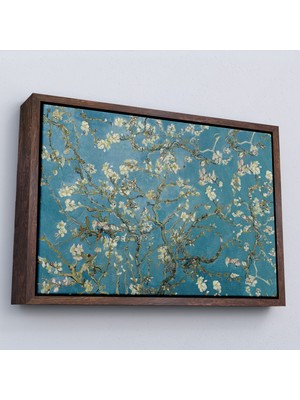 Harita Sepeti Çerçeveli Vincent Van Gogh - Çiçek Açan Badem Ağacı TABLOSU-7050