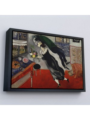 Harita Sepeti Çerçeveli Marc Chagall - Birthday Doğum Günü TABLOSU-7057