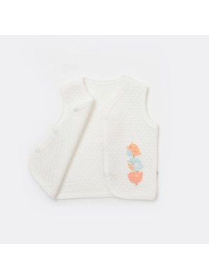 Bibaby Lovely Bird Kapitone Yelek 61480 Ekru