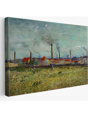 Harita Sepeti Vincent Van Gogh Clichy'deki Fabrikalar Tablo - Factories At CLICHY-7170