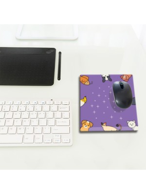 Decorita Cam Mouse Pad | Cam Masa Matı | Cute Puppies | Small | 18CM x 22CM