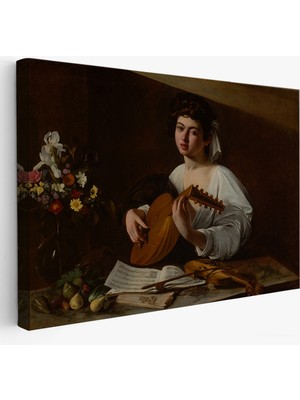 Harita Sepeti Çerçeveli Caravaggio - Latva Çalan Kadın TABLO-7143