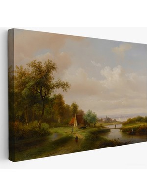 Harita Sepeti Ortaçağ Rusyası Köy Evi Manzarası TABLO-7021