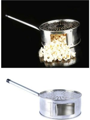 abnturk Mucize Mısır Patlatma Makinesi Nostaljik Ocak Üstü Yağsız Hububat Pop Corn Tavası Popcorn Tenceresi