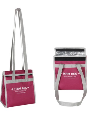 Term Bag Sıcak ve Soğuk Termal Yemek Taşıma Çantası 12 Litre Bordo Su Geçirmez Kumaş