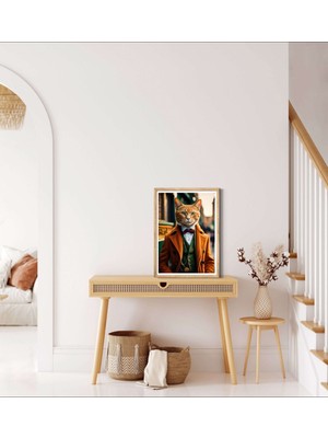 Decotorium Çerçeveli Tablo Anımal Kıngdom-Cat Serisi Mdf Tablo CAT/025