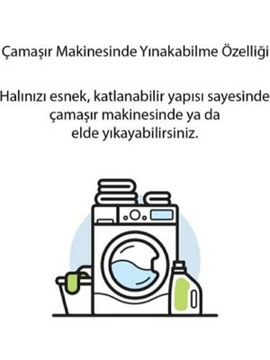 Elifçe Home Kaymaz Tabanlı Yıkanabilir Kesme Halı Yolluk