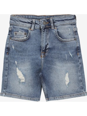 Jeep Indigo Erkek Çocuk Relaxed Denim Şort C4SB-SHT4042