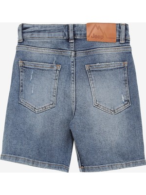 Jeep Indigo Erkek Çocuk Relaxed Denim Şort C4SB-SHT4042