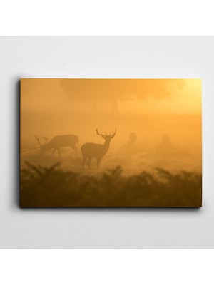 Dekolata Geyik Sis Kanvas Tablo