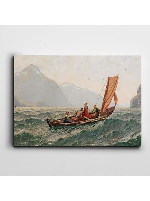 Dekolata Sandalda İnsanlar Ve Deniz Kanvas Tablo