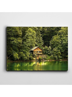 Dekolata Çiftlik Evler Kanvas Tablo