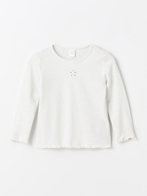 LC Waikiki Lcw Baby Bisiklet Yaka Uzun Kollu Kız Bebek Tişört