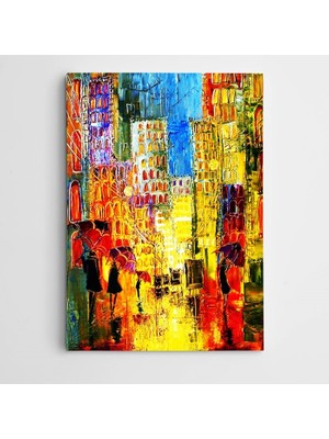 Dekolata Şemsiyeler Modern Sanat  Kanvas Tablo