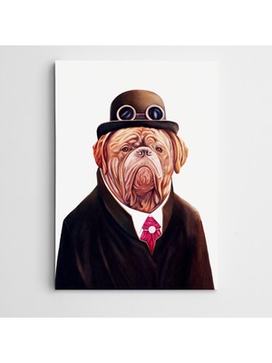 Dekolata Buldog Modern Sanat Kanvas Tablo