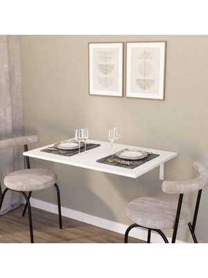Rahison Duvara Monte Katlanır Ütü Masası Beyaz 70 x 45 Cm Pratik Kullanım İçin Modern Tasarım