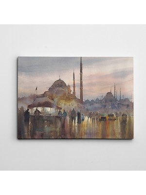 Dekolata İstanbul Alacakaranlık Kanvas Tablo
