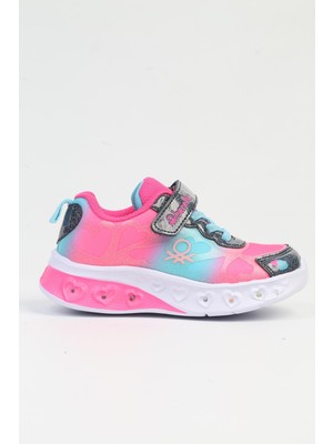 Benetton Benetton® Ithal Fusya Mavi Işıklı Çocuk Spor Ayakkabı BNI-10127