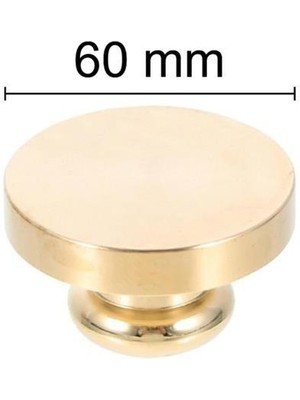 Mühürcüm Mühür Mumu 60  mm Yuvarlak Boş Pirinç Kafa + Ahşap Sap R5799O60