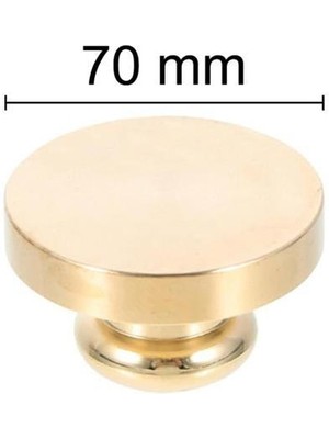 Mühürcüm Mühür Mumu Damga 70  mm Yuvarlak Boş Pirinç Kafa + Ahşap Sap R5799O70