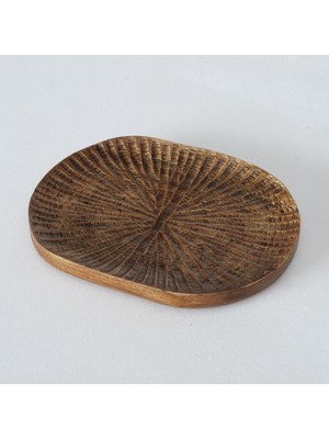 2 'Li Koyu Kahverengi Oval Tabak Seti 26 X 20 Cm - 32 X 27 Cm