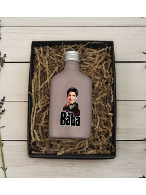 Bk Gift Kişiye Özel The Baba Karikatürlü Mat Gri Tasarım Cam Şişede 200 ml Kolonya-5, Babaya Hediye, Babalar Günü Hediyeleri, Hediyelik Baskılı Kolonya