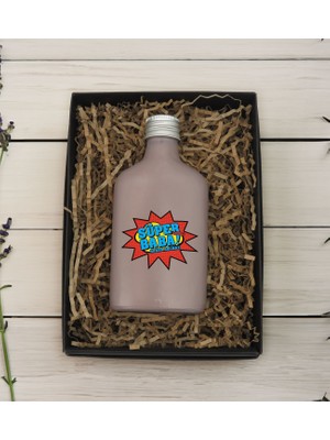 Bk Gift Kişiye Özel Isimli Baba Temalı Mat Gri Tasarım Cam Şişede 200 ml Kolonya-5, Babaya Hediye, Babalar Günü Hediyeleri, Hediyelik Baskılı Kolonya