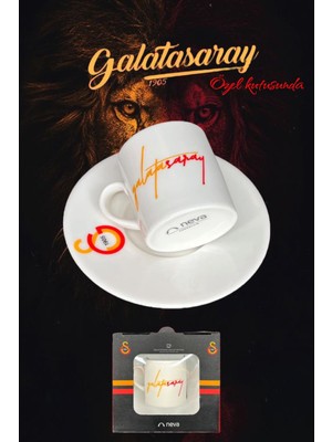 Bayev Galatasaray Taraftar Lisanslı Özel Kutusunda Kahve Fincanı Gs Babalar Günü Hediye Fincan