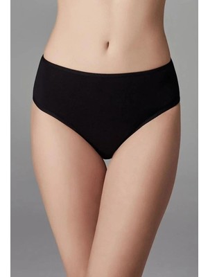 Berrak 11660 Kadın Yüksek Bel Bikini Külot Siyah Tekli Ürün