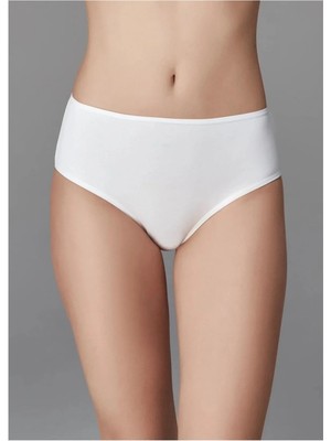 Berrak 11660 Kadın Yüksek Bel Bikini Külot Beyaz Tekli Ürün