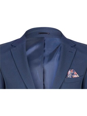 Felix Hardy Italyan Stil Slim Fit Klasik Erkek Blazer Ceket - Lacivert