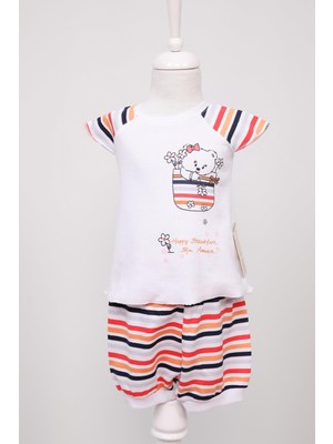 Pini Baby Reglan Kol Yazlık Bebek Takım 3579