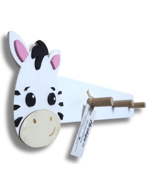 Hookipa Baby Ho'okipa Bs Handcrafted - Çocuk Odası El Yapımı Ahşap Elbise Askılığı Beyaz Zebra