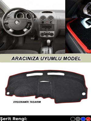 Kumraldede Nıssan Almera N16 (2000-2006) Modeller Için Uyumlu 3D Ön Göğüs/torpido Koruma - Kırmızı Şerit