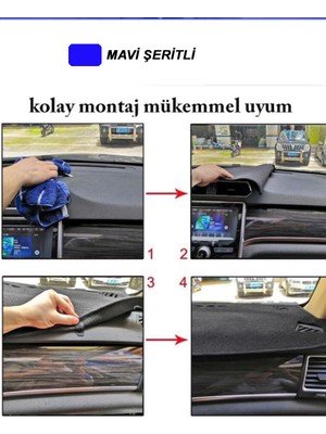 Kumraldede Volkswagen Passat B5 (1996-2005) Modeller Için Uyumlu 3D Ön Göğüs/torpido Koruma - Mavi Şerit