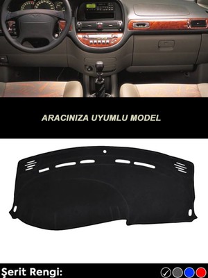 Kumraldede Seat Ibıza (2008-2017) Modeller Için Uyumlu 3D Ön Göğüs/torpido Koruma - Siyah Şerit