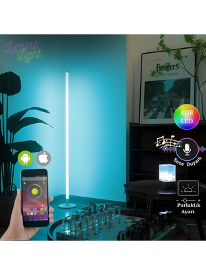 Napnite LAMBADER Mobil Uygulama Kontrollü Bluetooth RGB Lambader (100 CM-SİYAH)