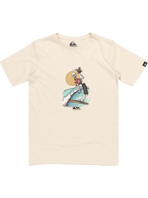 Quiksilver Neverending Surf Youth Erkek Çocuk Bej Tişört