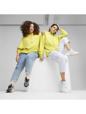 Puma Kadın Lime Sheen Puma Dare To Oversized Hoodie Tr Sarı Kadın Sweatshirt