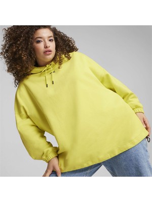 Puma Kadın Lime Sheen Puma Dare To Oversized Hoodie Tr Sarı Kadın Sweatshirt