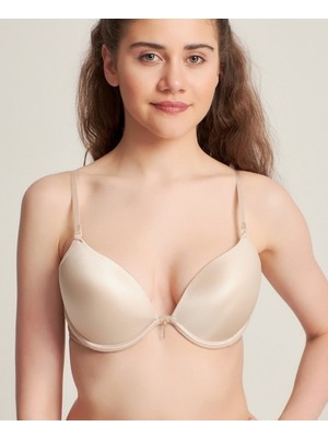 Intive Lingerie Le Jardin Valeria Biyeli Taşlı Mikro Push-Up Arkası Ip Detaylı Sütyen - 7007