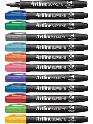 Artline Supreme Permanent Markör 12 Renkli Set Kaliteli Kırtasiye Ürünü