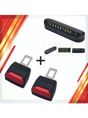 Cabbaroğlu Ticaret Araç Içi Kemer Yükseltme Toka 2 Adet +Araç Içi Numaratör 1 Adet