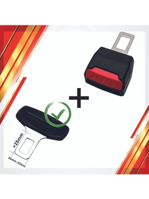 Cabbaroğlu Ticaret Araç Içi Kemer Çapası 1 Adet - Araç Içi Kemer Yükseltme Metal Uçlu 1 Adet